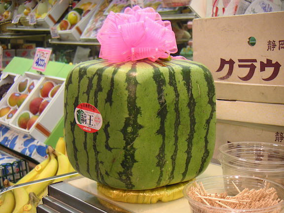 A cube watermelon.