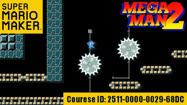 Still image of a Super Mario Maker level based on Mega Man 2