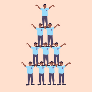 Human pyramid