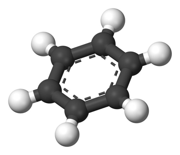 Molecular diagram of benzene.