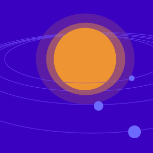 Sun and planets.