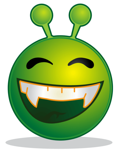 An alien smiley face