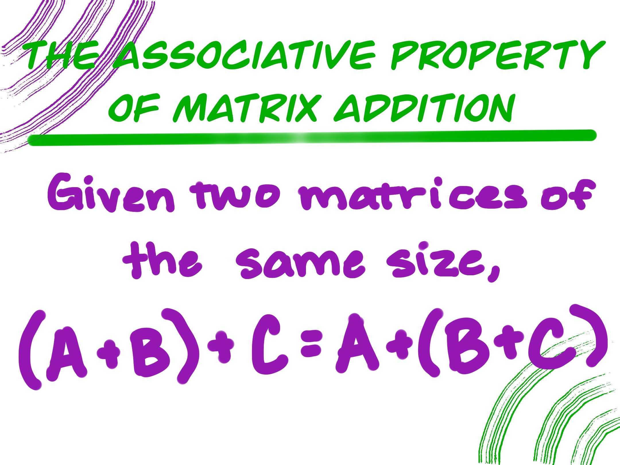 Properties Of Matrix Addition Expii