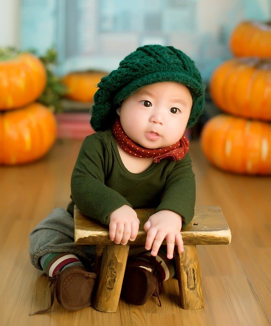 A cute baby.