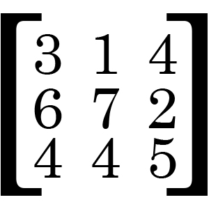 Example 3x3 matrix.