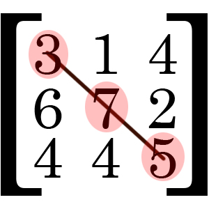 First diagonal