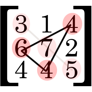 First triangle of First diagonal