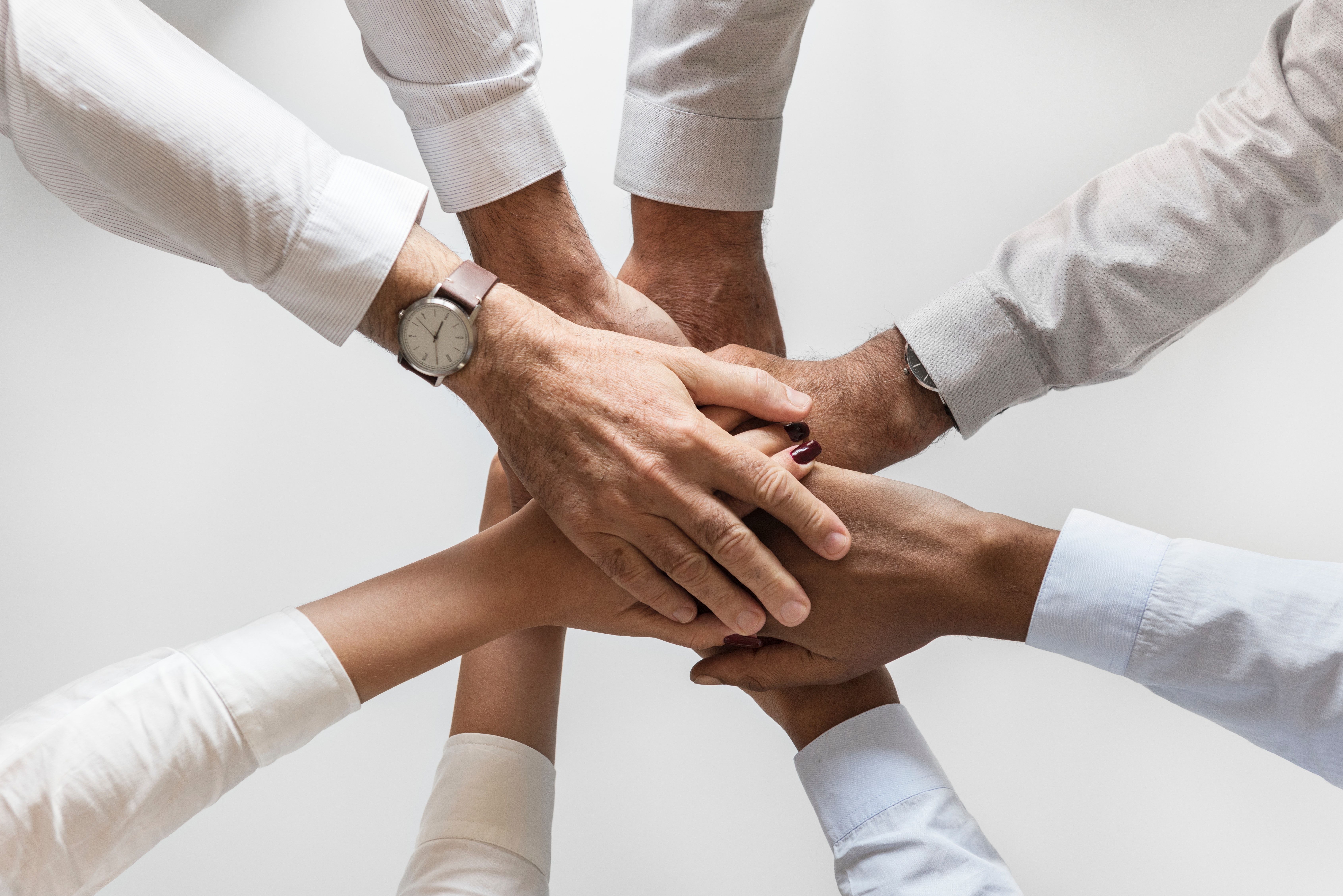 A circle of hands.