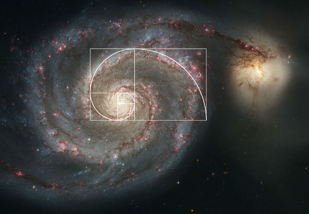 A cosmo swirl in the golden ratio shape.