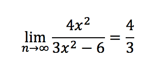 limit as n goes to infinity of fraction: (x)(x^2 - 4) = 0