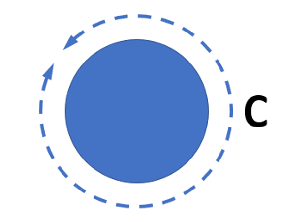 A circle with circumference C.