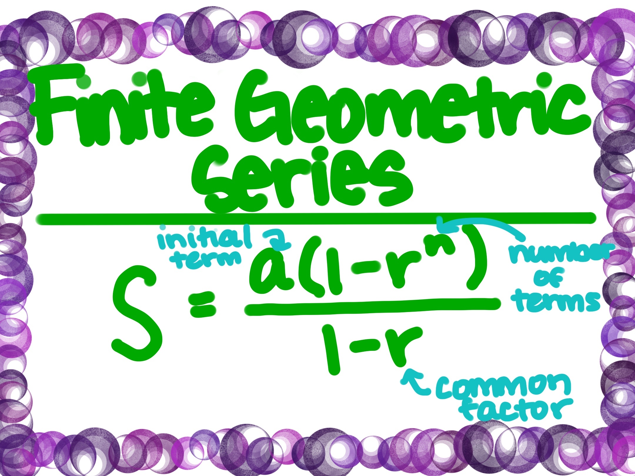 Finite geometric series