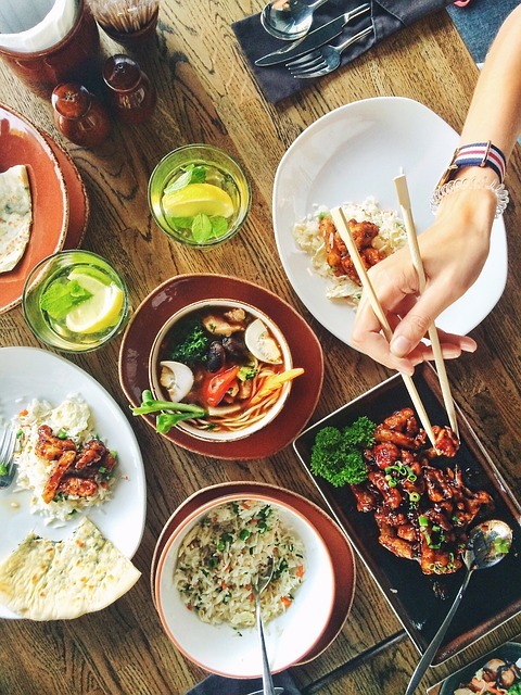 A delicious platter of Chinese food