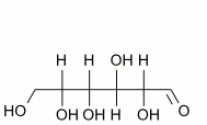 Animated diagram of the structure of glucose. It can be drawn either as a straight line or a ring.