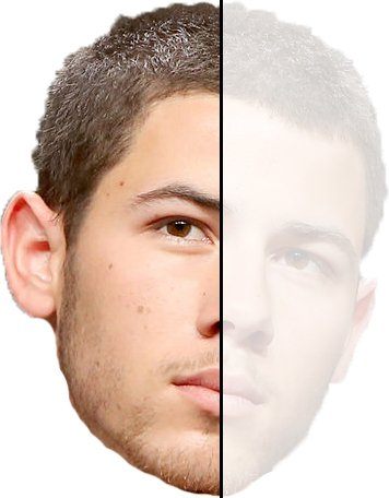 Nick Jonas split in half.
