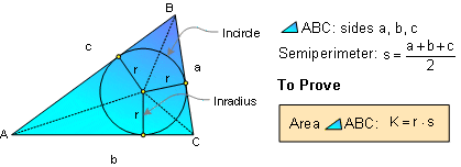 Inradius, Semiperimeter, and Area - Expii