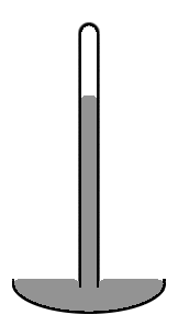 Mercury in a barometer
