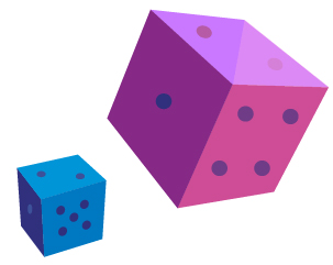 Two dice.