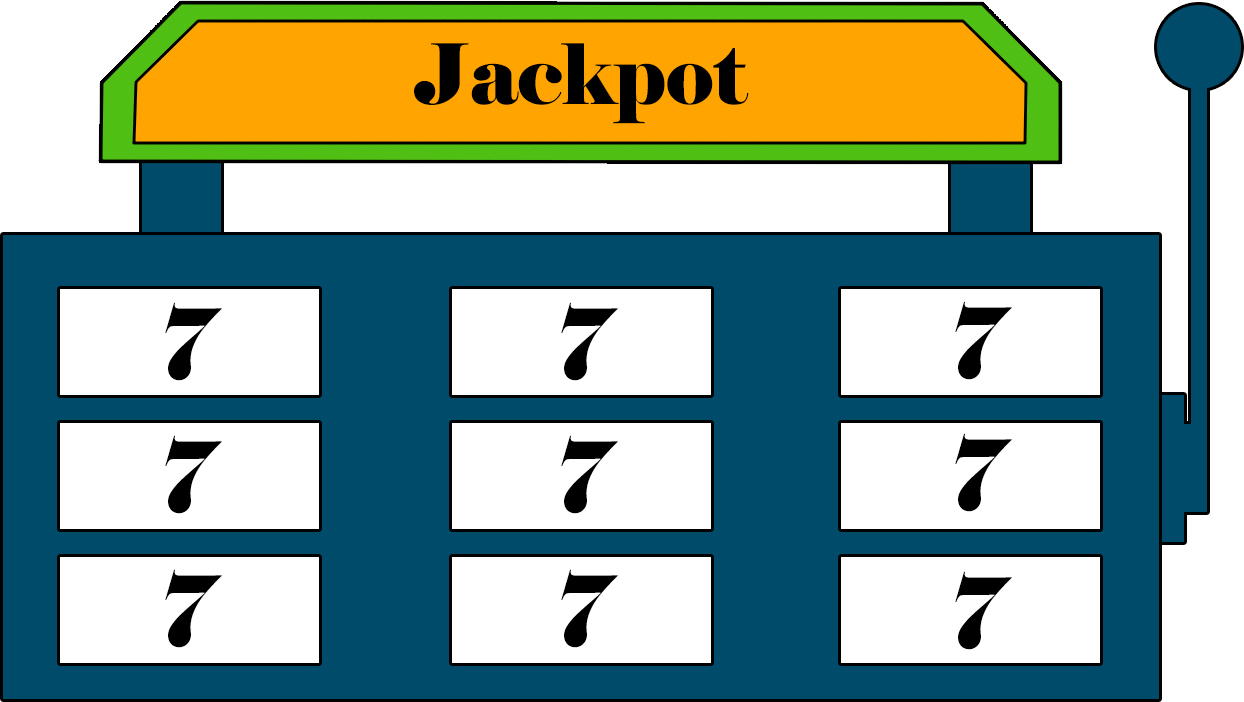Jackpot is a 3 by 3 matrix of all 7's.
