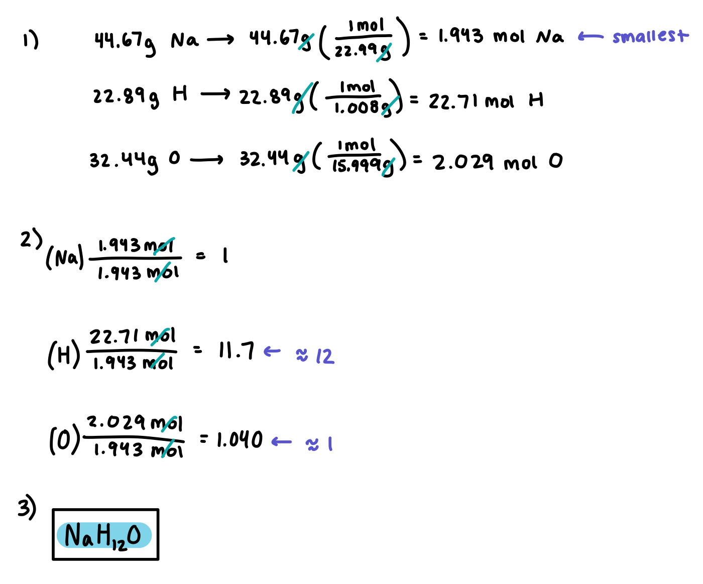 Solution to the practice problem listed above