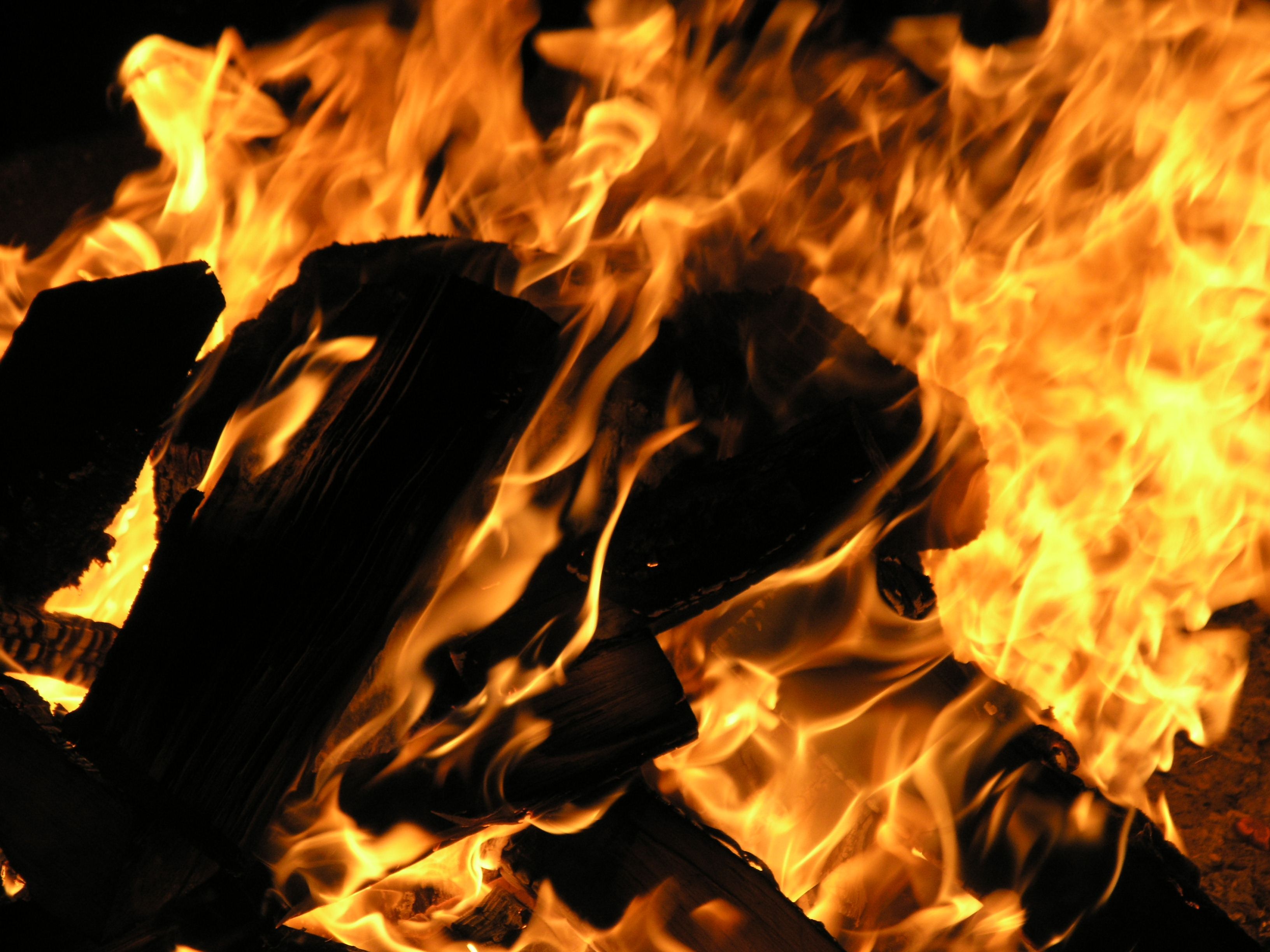 Image of a burning campfire.
