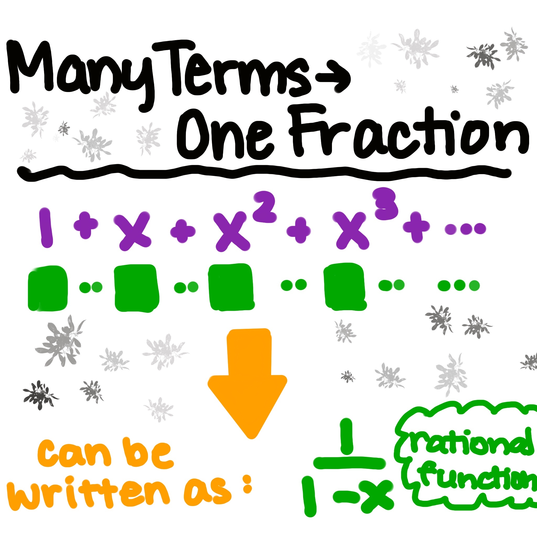 Many terms --> one fraction