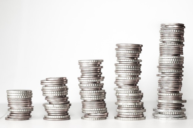Coins stacked.