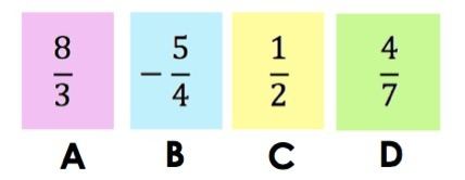A: 8/3
B: -5/4
C: 1/2
D: 4/7
