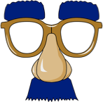 A goofy "disguise" mask with glasses, a big nose, and mustache