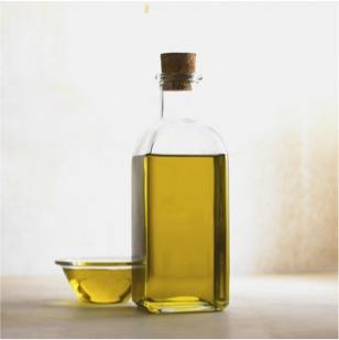 Olive oil in a bottle