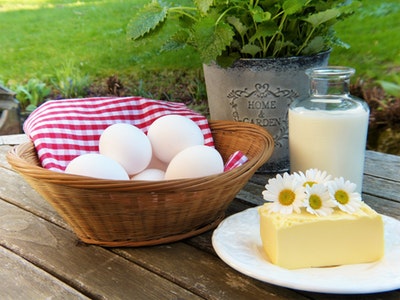 Eggs and milk.
