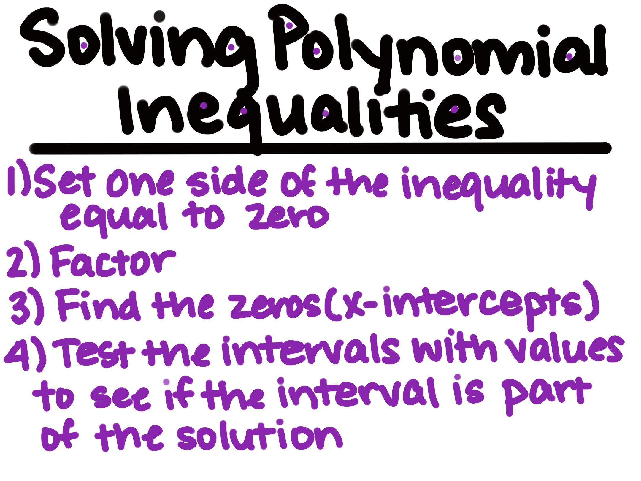 Solving Polynomial Inequalities - Expii