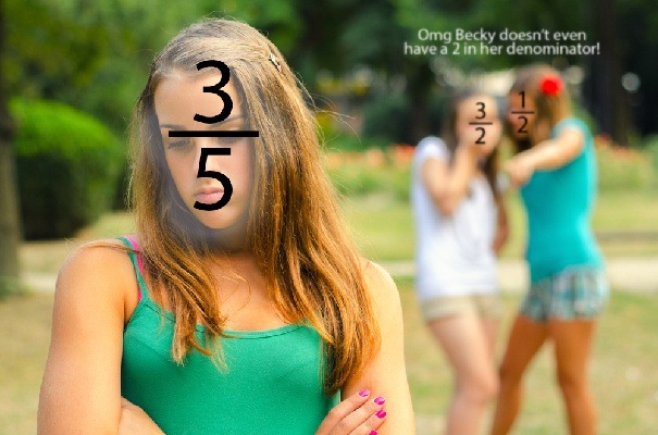 3/5 does not have a common denominator with 3/2 and 1/2