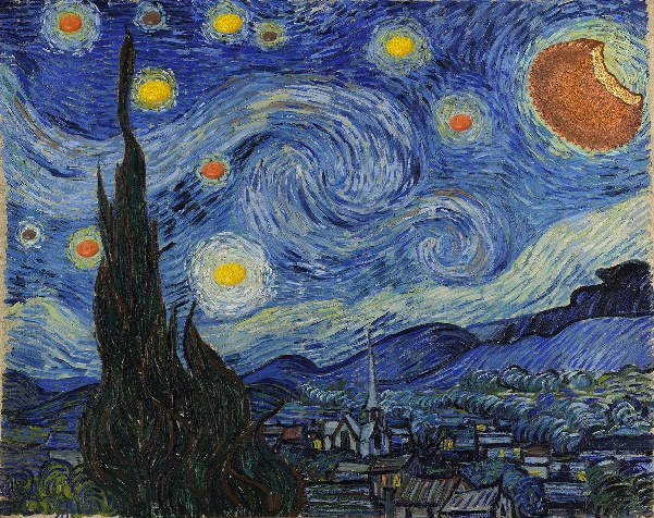 Starry Night with Reeses Pieces