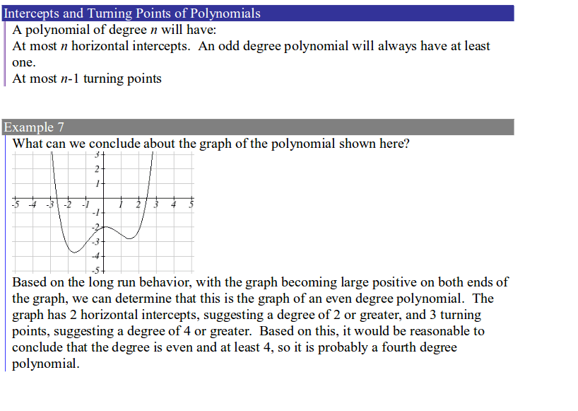 Sketching Polynomial Graphs and End Behavior - Expii