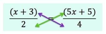 (x+3) is paired with 4
2 is paired with (5x+5)