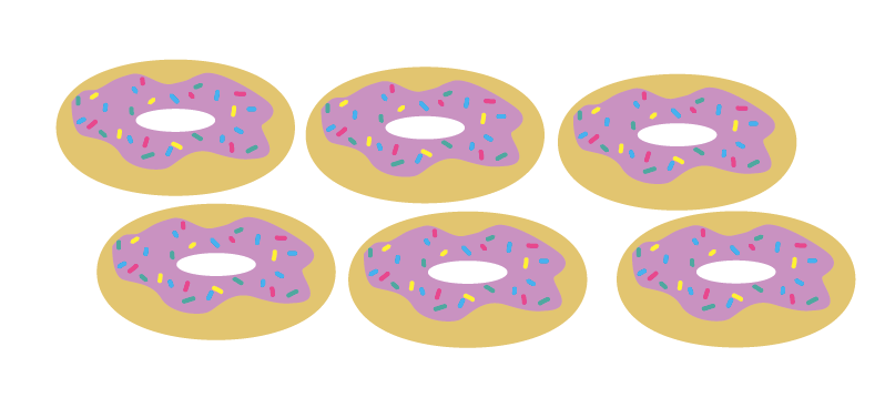 6 donuts.
