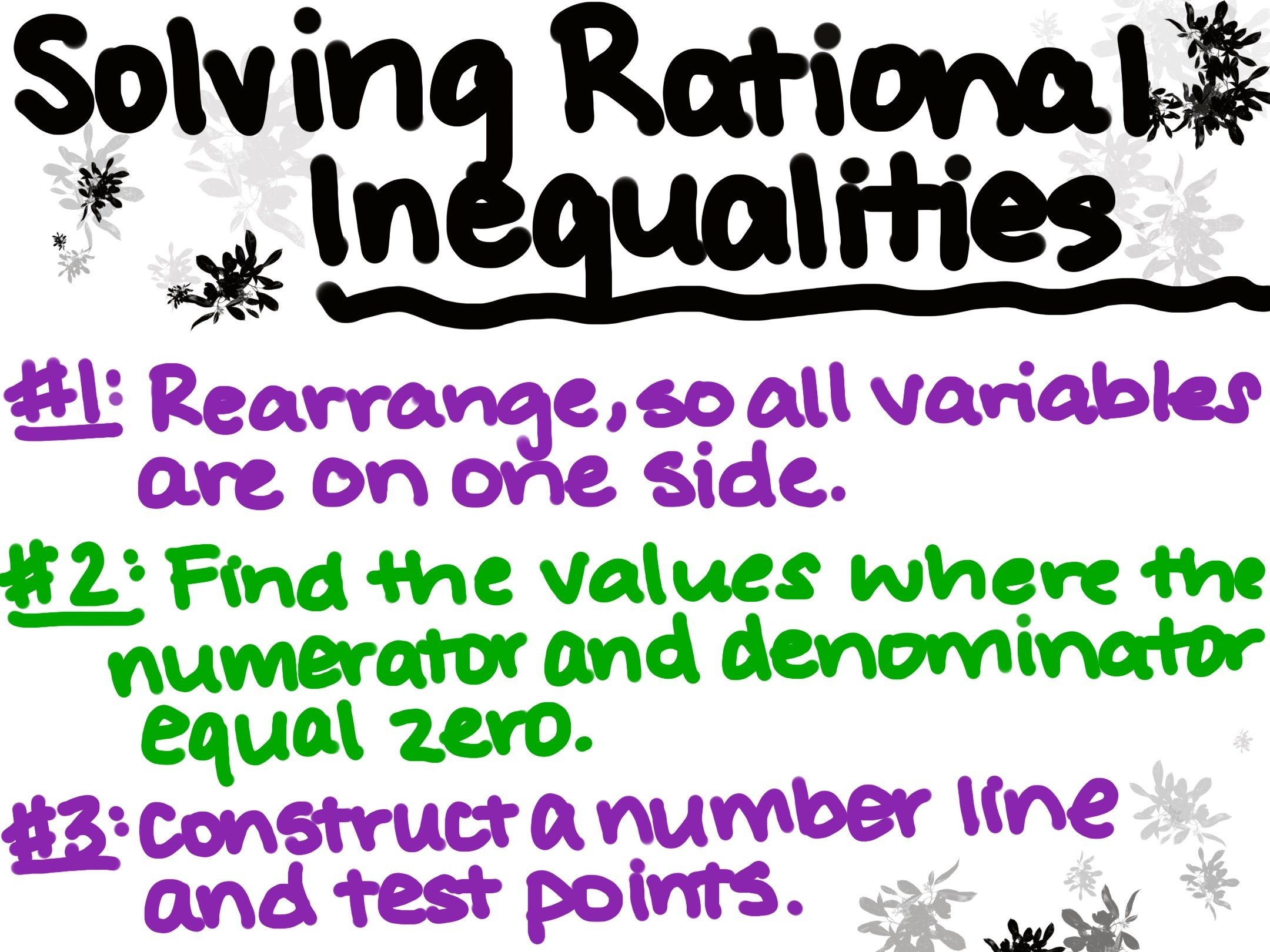 Solving Rational Inequalities Examples Solving Rational Inequalities - Expii