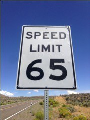 Speed Limit 65 sign