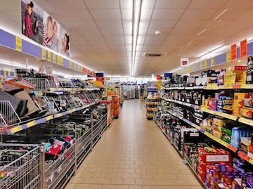 A grocery store aisle.