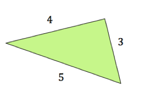 A triangle with side lengths 3, 4, and 5.