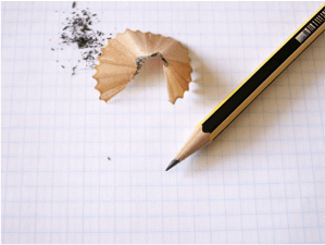 Picture of pencil and paper