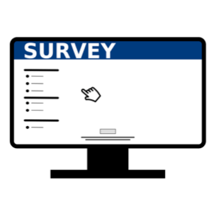 Picture of a computer screen with a survey on it