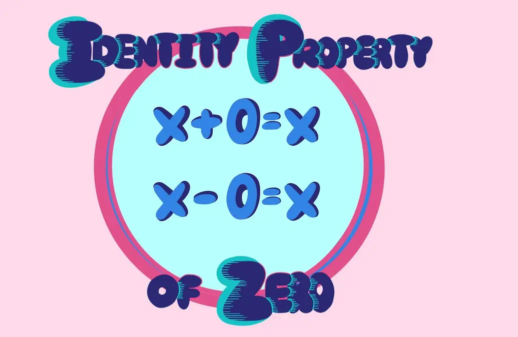 Identity Property of Zero: x+0=x and x-0=x. 