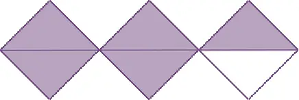 3 diamonds. 2 and a half are filled in.