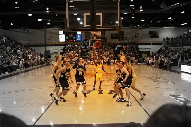 Going for the free throw at the buzzer!