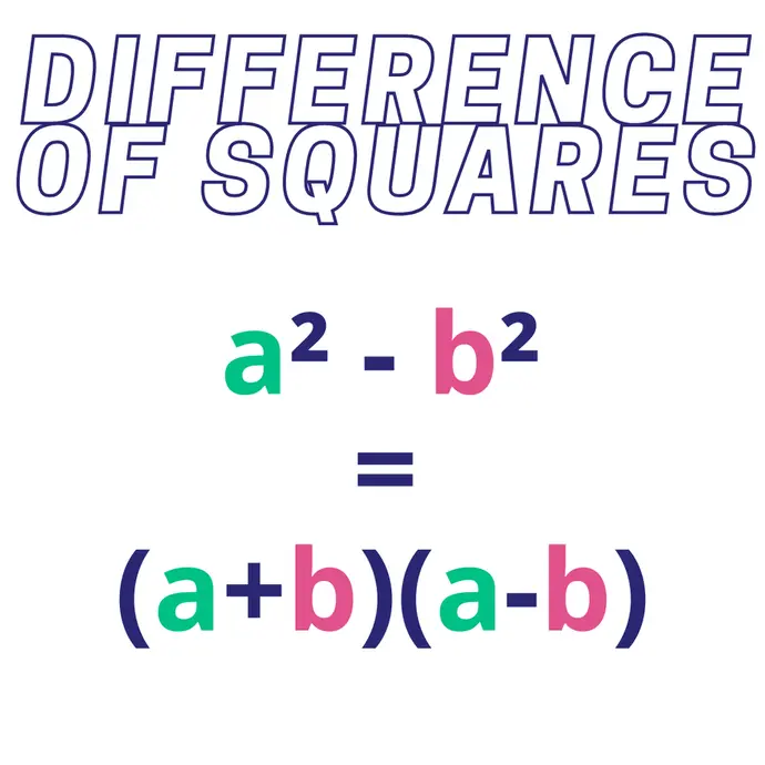 a^2 - b^2 = (a + b)(a - b)