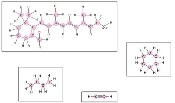 Organic molecules contain carbon