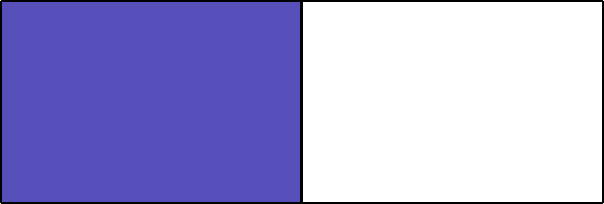 Visual representation of 1/2.