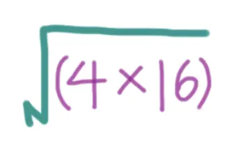 sqrt(4 * 16)
